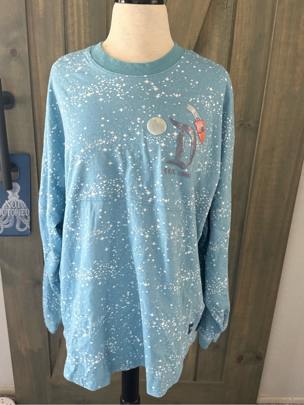 Disney Parks Tomorrowland Spirit Jersey Unisex Large Blue Disneyland Long Sleeve